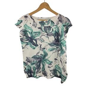 Luisa Ricca Womens Sweater size Medium Lightweight Floral Made in Italy
